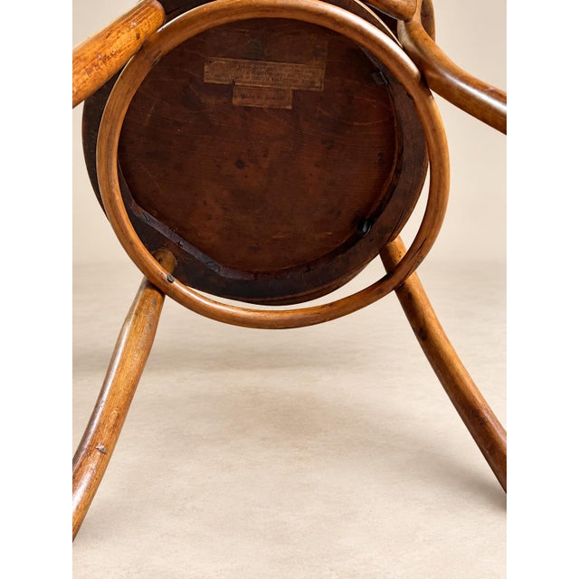 Antique J. & J. Kohn Bentwood No. 14 Vienna Café Chairs - Pair -With Rare Export Label, C. 1900-1914 For Sale In Rochester - Image 6 of 12
