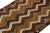 Rug & Kilim 1950s Vintage Gabbeh Tribal Runner in Gray With Brown, White and Gold Chevron Patterns For Sale - Image 4 of 7
