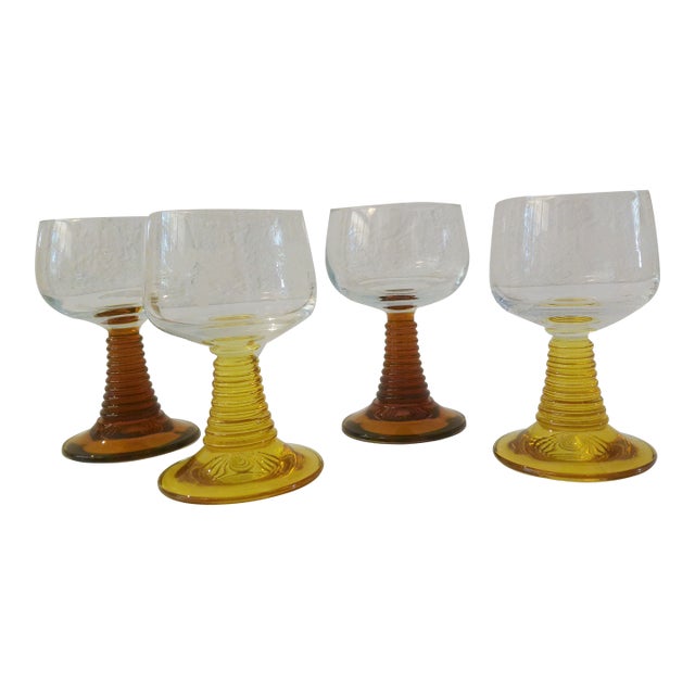 1970s Beehive Roemer Wine Glasses, S/4 For Sale