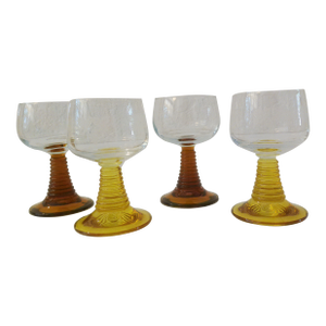 1970s Beehive Roemer Wine Glasses, S/4