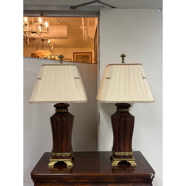 Traditional John Burke for Decorative Crafts Model 5518 Table Lamps, Pair For Sale - Image 3 of 15