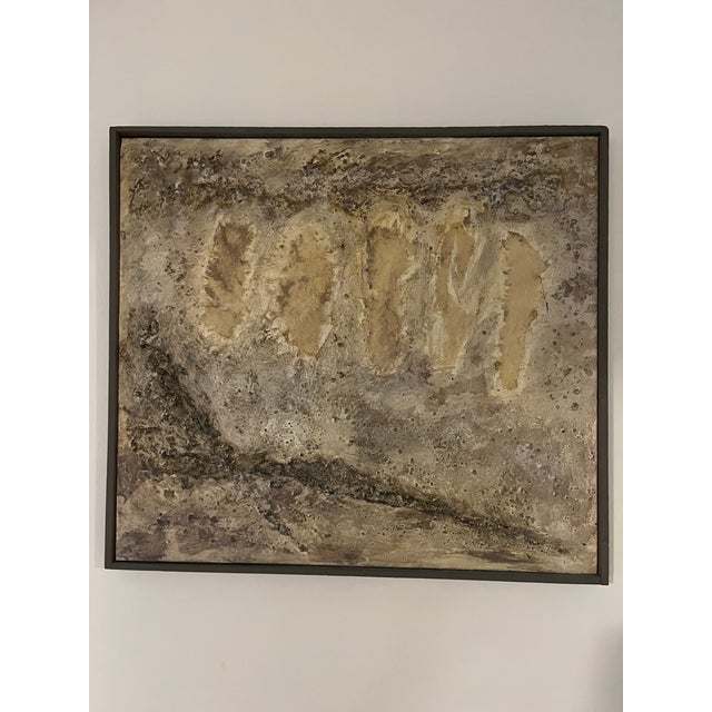 70s Signed Mixed Media Painting For Sale In San Francisco - Image 6 of 9