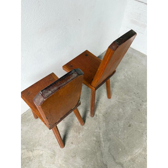 Brutalist Oak Chairs, 1950s, Set of 2 For Sale - Image 16 of 18