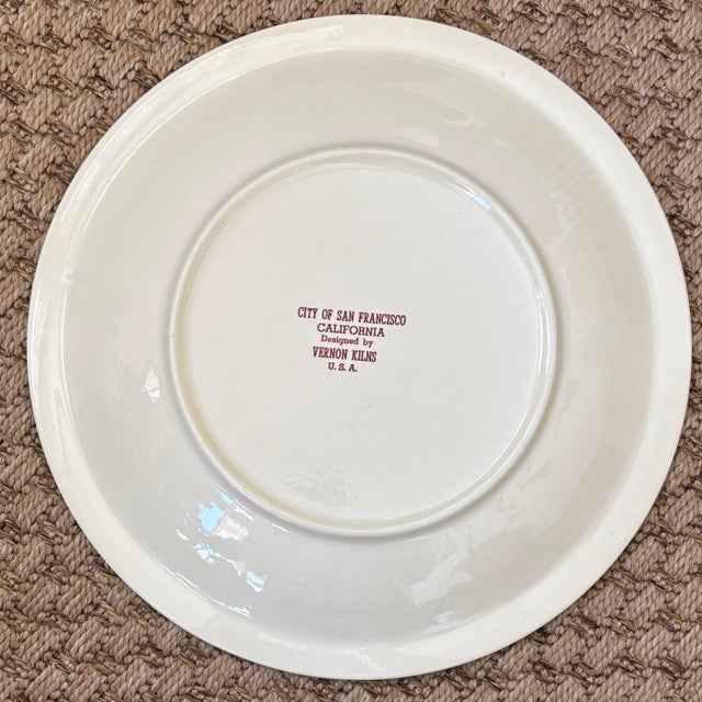 Late 20th Century San Francisco Vernon Kiln Plate For Sale - Image 6 of 6
