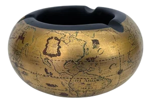 Vintage Mid-Century Ceramic Globe Ashtray
