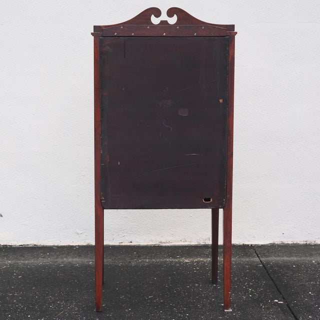 Mid 19th Century Edwardian Mahogany Veneer Sheet Music Cabinet With Decorative Marquetry Inlay For Sale In Tampa - Image 6 of 11