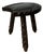 Mid Century Spanish Brutalist TriPod Milk Stool Witco Styling For Sale