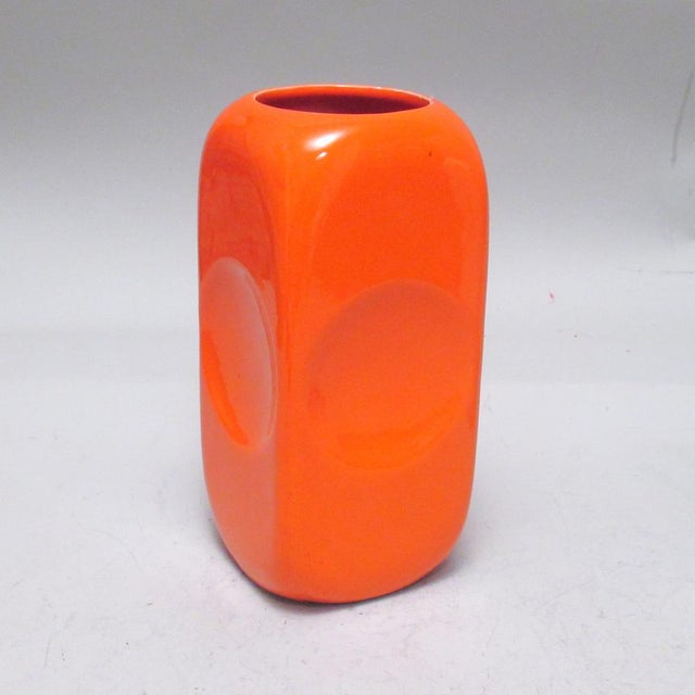 Orange Vase from Parravicini, Italy, 1970s For Sale - Image 9 of 9