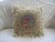 This is a Gorgeous! Vintage French Floral Petit Point & Needlepoint Accent Pillow with Beautiful Pink Roses and Blue...