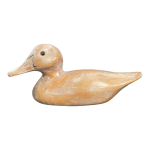 1982 Hand Carved Unpainted Duck Decoy by A. Irwin