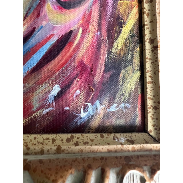 Mid 20th Century Vintage Framed Oil Painting of Nude Woman For Sale - Image 5 of 6