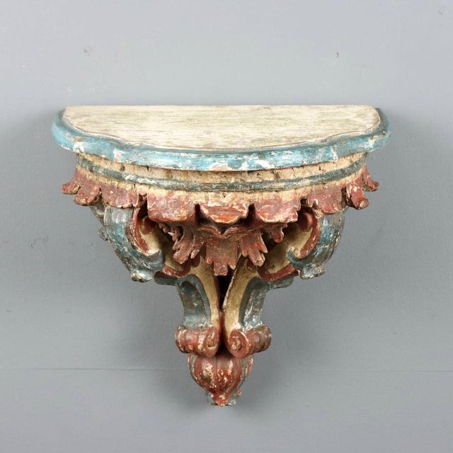 18th Century Drop-Leaf Console in Carved Wood For Sale - Image 9 of 9