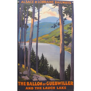 Rare French 1930s Art Deco Roger Broders Travel Poster, Guebwiller Vosges For Sale