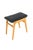 Vintage Ottoman in Solid Wood and Fabric For Sale - Image 4 of 11