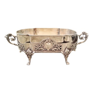 Antique Louis XVI Revival French Silver-Plated Jardinière, 1890 For Sale