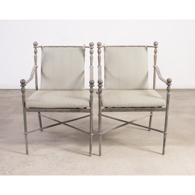 Michael Taylor Set of Four Michael Taylor Montecito Garden Dining Armchairs For Sale - Image 4 of 18