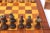 Mid Century Drueke No 61 Wood Chessboard With Mieux J' Attends Wood Chess Pieces & Storage Box For Sale - Image 4 of 17