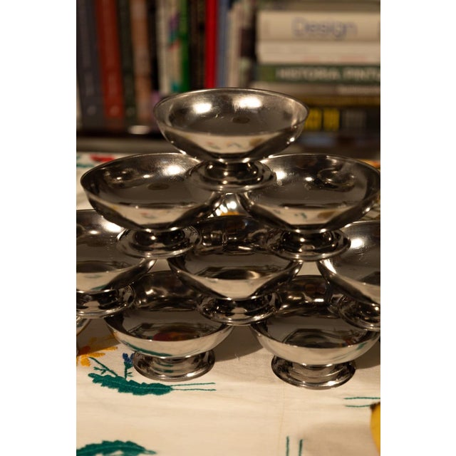 Silver Vintage French Dessert Coupes #2- Set of 6 For Sale - Image 8 of 10