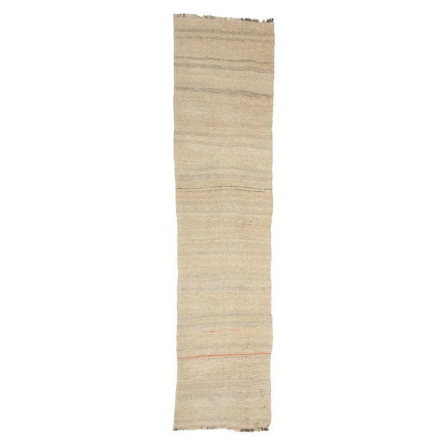 Textile Mid 20th Century Vintage Hemp Kilim Rug-2′2″ × 9′ For Sale - Image 7 of 7