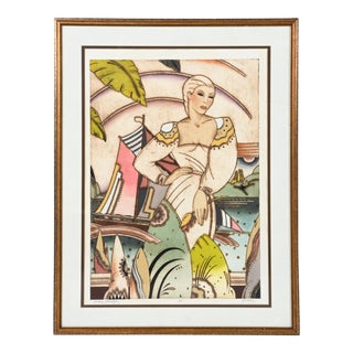 "Solstice" by Sidney Schatzky Signed Print, Framed For Sale