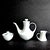 Mid-Century Modern 1970s Block Bidasoa Blanco Porcelain Coffee Set, 3 Pieces For Sale - Image 3 of 11