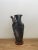 Art Nouveau 1900s Art Nouveau Era Vase With Feminine Figurine Sculpture and Floral Motif For Sale - Image 3 of 9