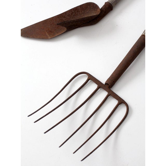 Antique Primitive Garden Tool Collection - 7 Piece For Sale - Image 16 of 18