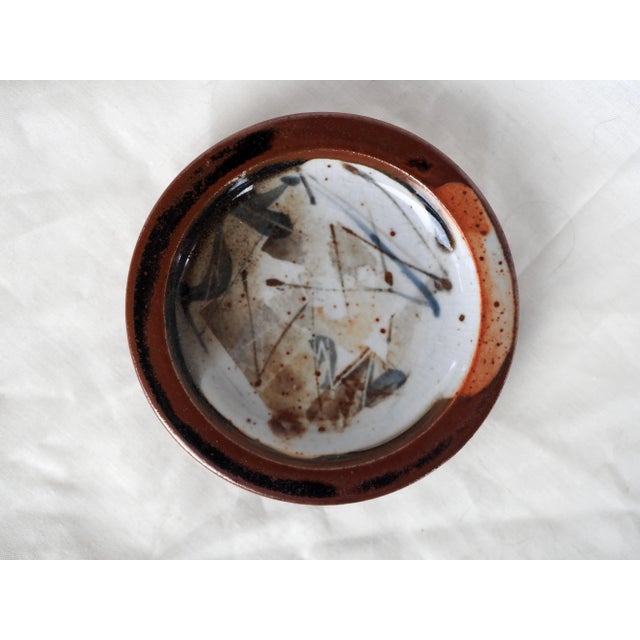 Brown 1990s French Jean-Michel Prêt Stoneware Tray With Abstract Patterns For Sale - Image 8 of 8