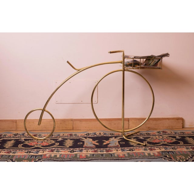 Stunning Italian modern antique decorative object in the shape of a bicycle. As shown in the photo it can be used as a...
