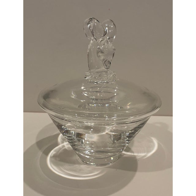 1970s Steuben Ramshead Crystal Candy Dish For Sale - Image 5 of 10