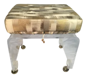 1960s Vintage Lucite Vanity Stool