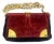 1970s Amazing Blue and Red Velvet and Brass Italian Shoulder Bag For Sale