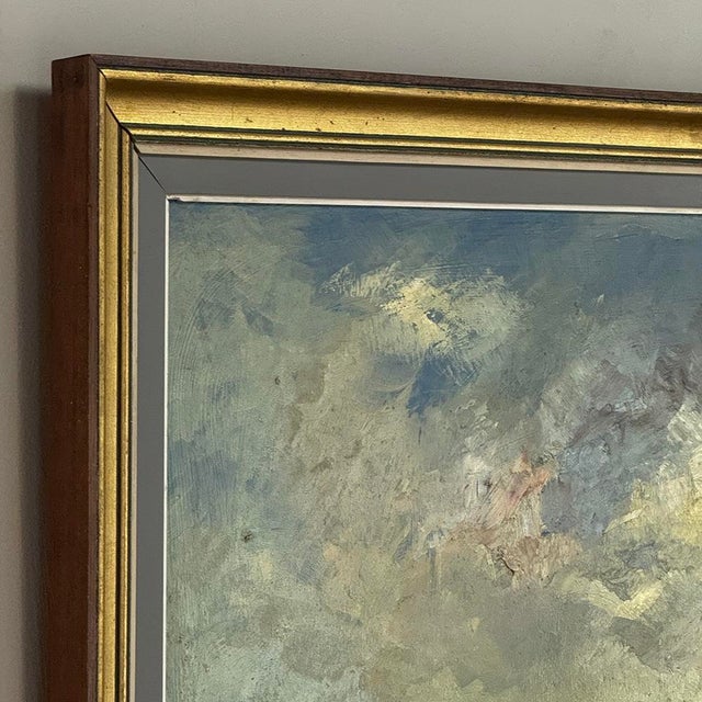 Mid-Century Framed Oil Painting on Panel by Henri Lemoine For Sale - Image 13 of 18
