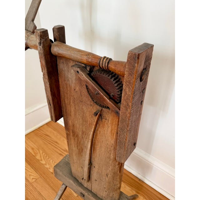 Authentic, antique wooden spinning wheel in as-found condition. A beautiful and interesting relic for your front porch or...