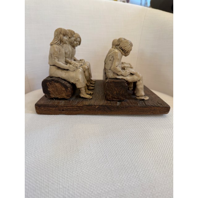 Circa 1990's Betty Difuntorum "Study Time" Resin Sculpture For Sale - Image 9 of 12