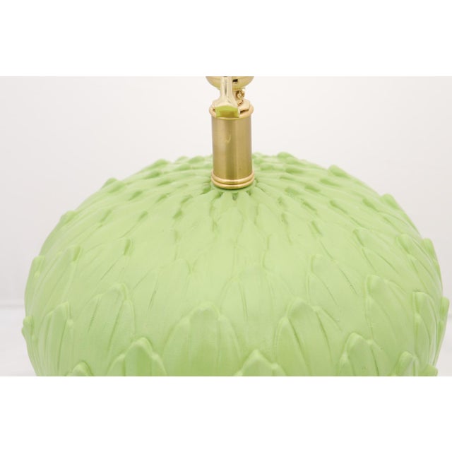 1960s Bold Mid-Century Artichoke Lamps With Brass & Lucite - a Pair For Sale - Image 9 of 9