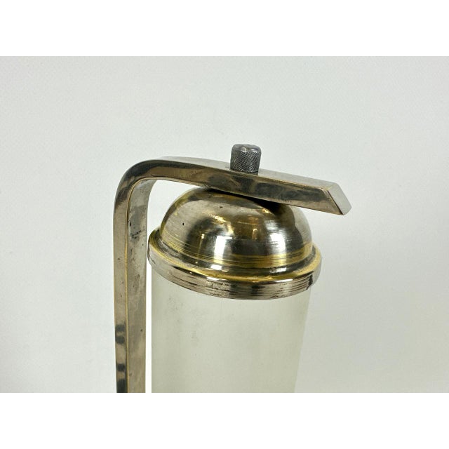 Metal Bauhaus Nickel-Plated Tubular Table Lamp from Elma Weimar, 1930s For Sale - Image 7 of 11
