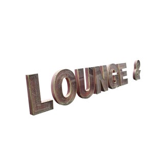 Vintage Neon Lounge and Ampersand Sign For Sale
