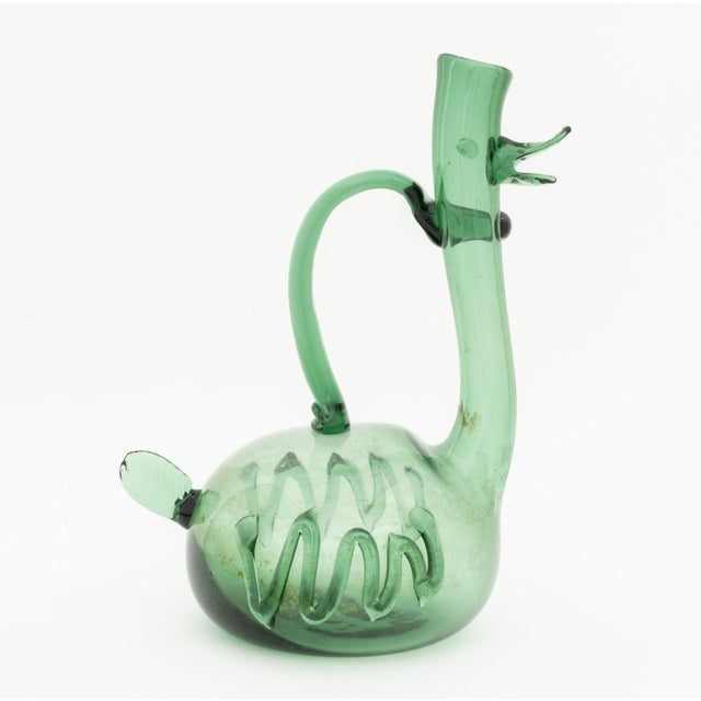 Empoli Glass Duck Form Ewer For Sale In New York - Image 6 of 10