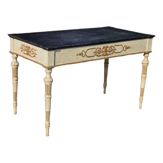 Lacquered and Gilded Console Table, 1920s For Sale