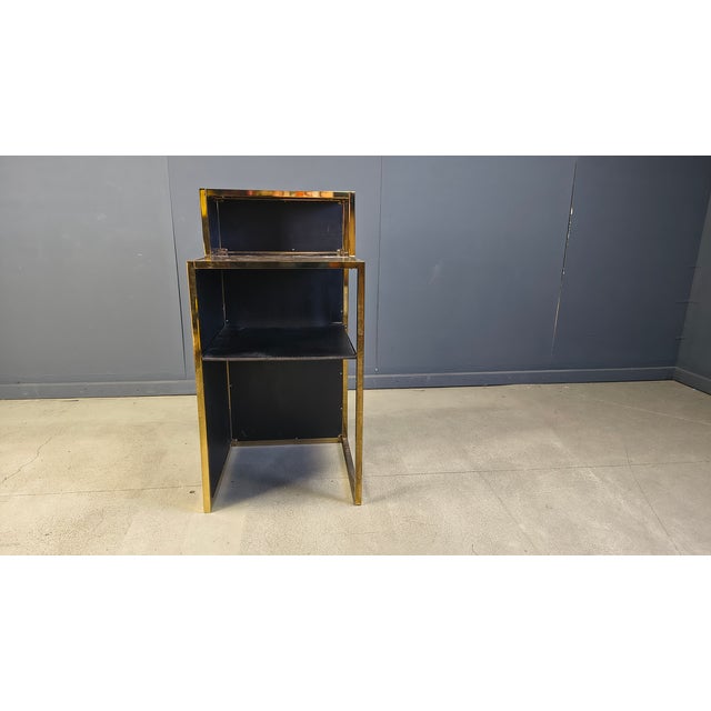 Gold Vintage Brass Bar Counter from Belgochrom, 1970s For Sale - Image 8 of 17