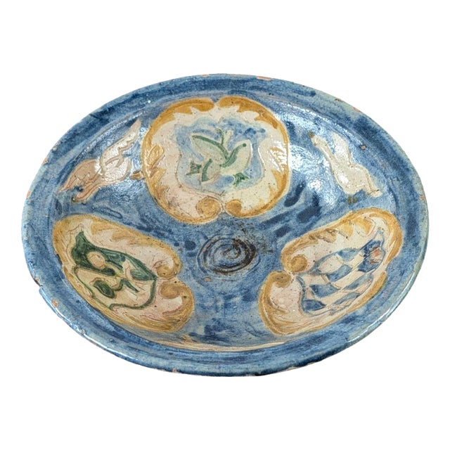 16th Century Hispano-Moresque Manises Glazed Earthenware Heraldic Dish For Sale