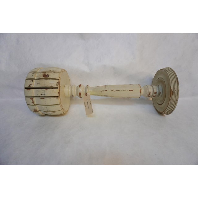 Vintage Painted Pedestal Plant Stand For Sale - Image 9 of 10