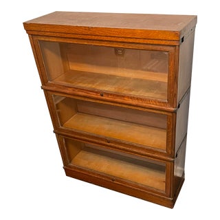 1930s Macey Three Stack Barrister Bookcase- 5 Pieces For Sale