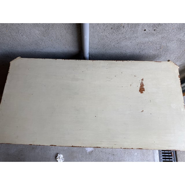 Gustavian or Swedish Creme Painted Distressed Dresser Console Table Circa 1920s For Sale In San Francisco - Image 6 of 11