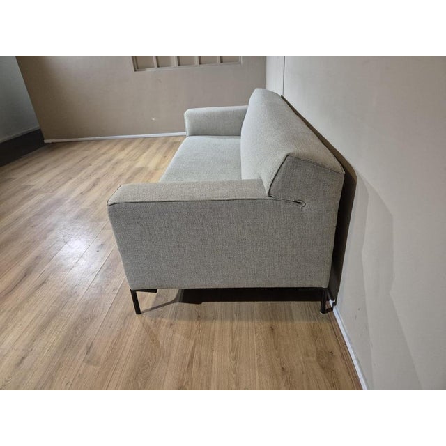 Vintage Three-Seater Sofa in Gray Fabric For Sale - Image 12 of 13