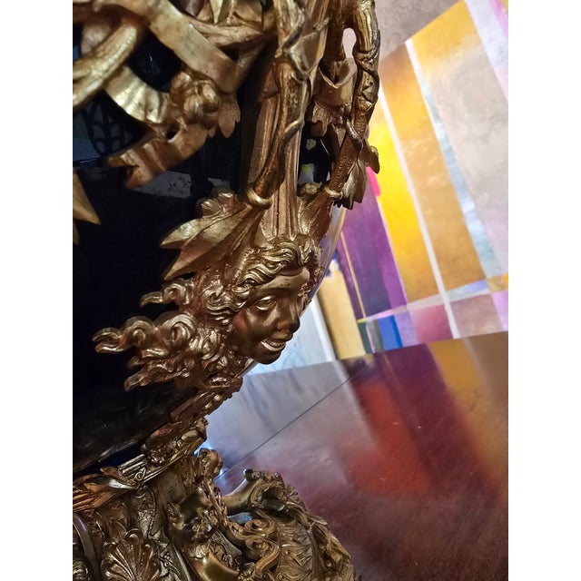 Antique Sevres Style Bronze Figural Centerpiece For Sale In Boston - Image 6 of 12