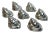 Vintage Coastal Silver Shell Napkin Rings - Set of 7 For Sale
