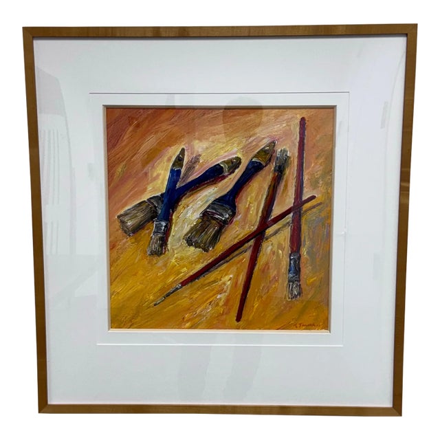 Circa 2011 Albert E. Smith Abstract Painting, Framed For Sale