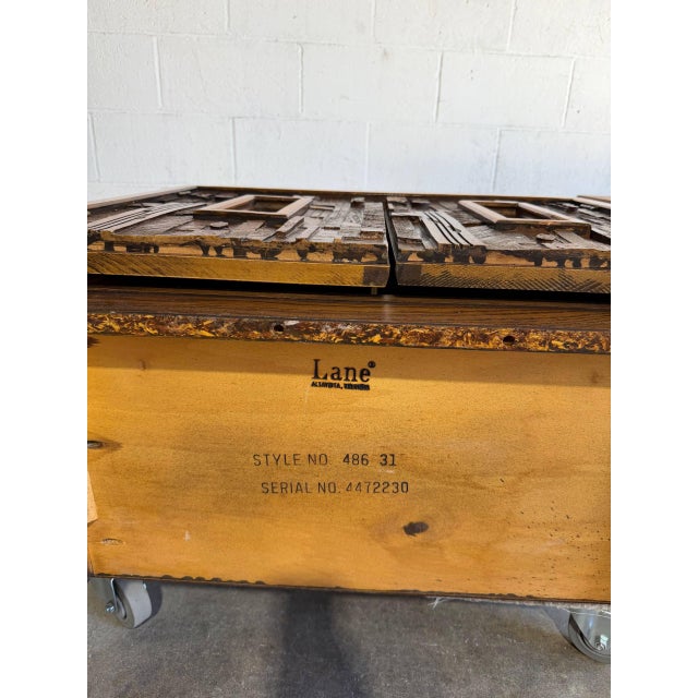 Brown Lane Brutalist Oak Nightstands Set of 2 Wooden Bedroom Storage End Tables 1970s For Sale - Image 8 of 11